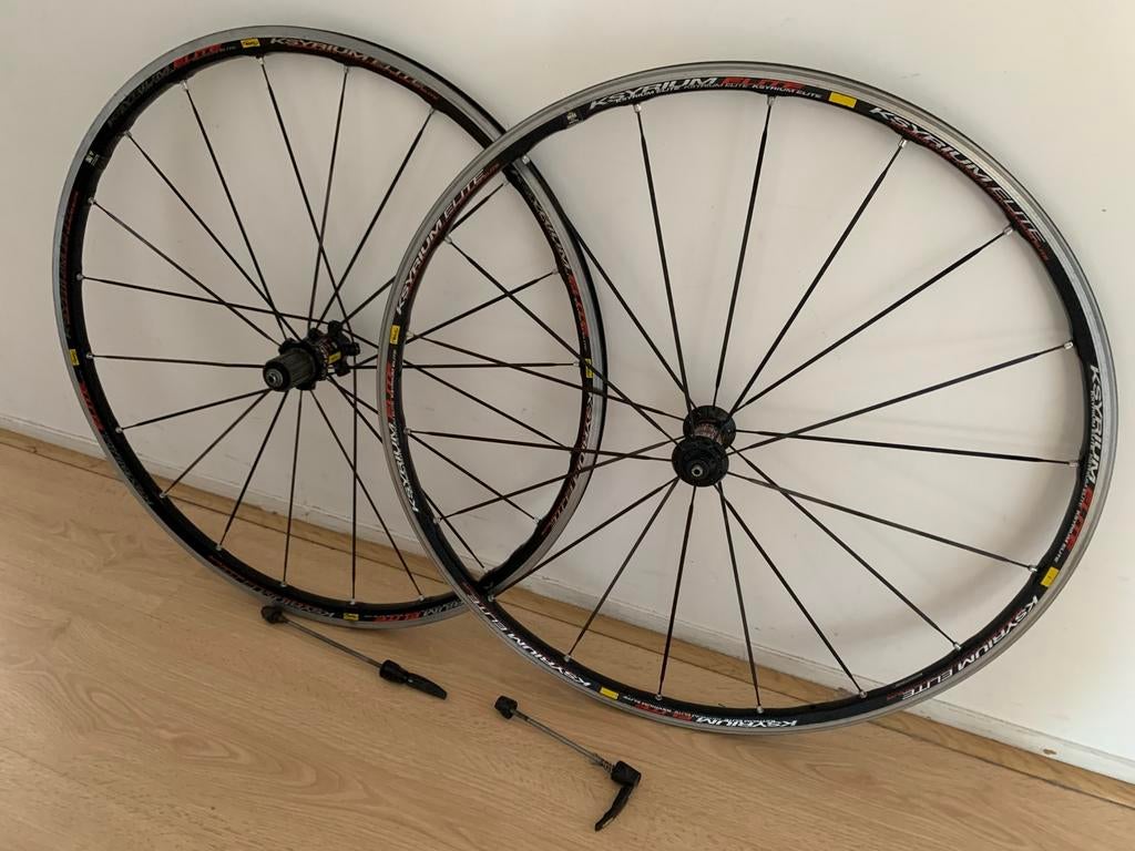 Wielset: Mavic Ksyrium Elite 28” (622 x 15mm), Fietsen en Brommers, Fietsonderdelen, Ophalen of Verzenden, Gebruikt, Wiel