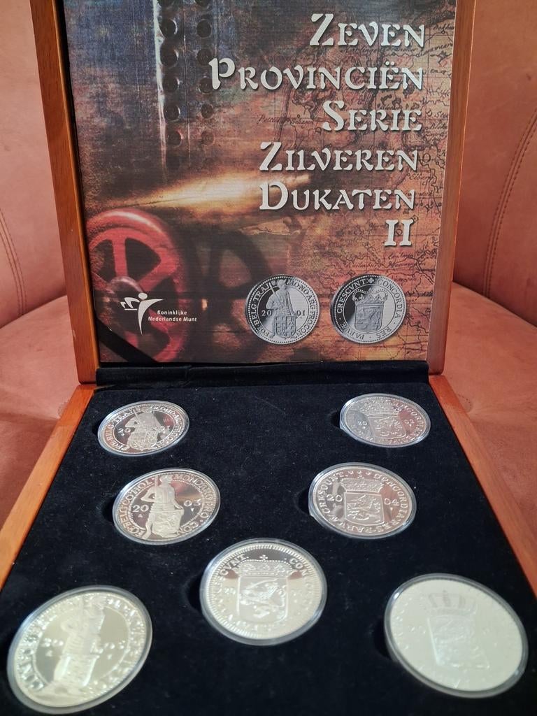 7 Provinciën Zilveren Dukaten Serie II - Complete Set, Setje, Koningin Beatrix, Zilver, Overige waardes