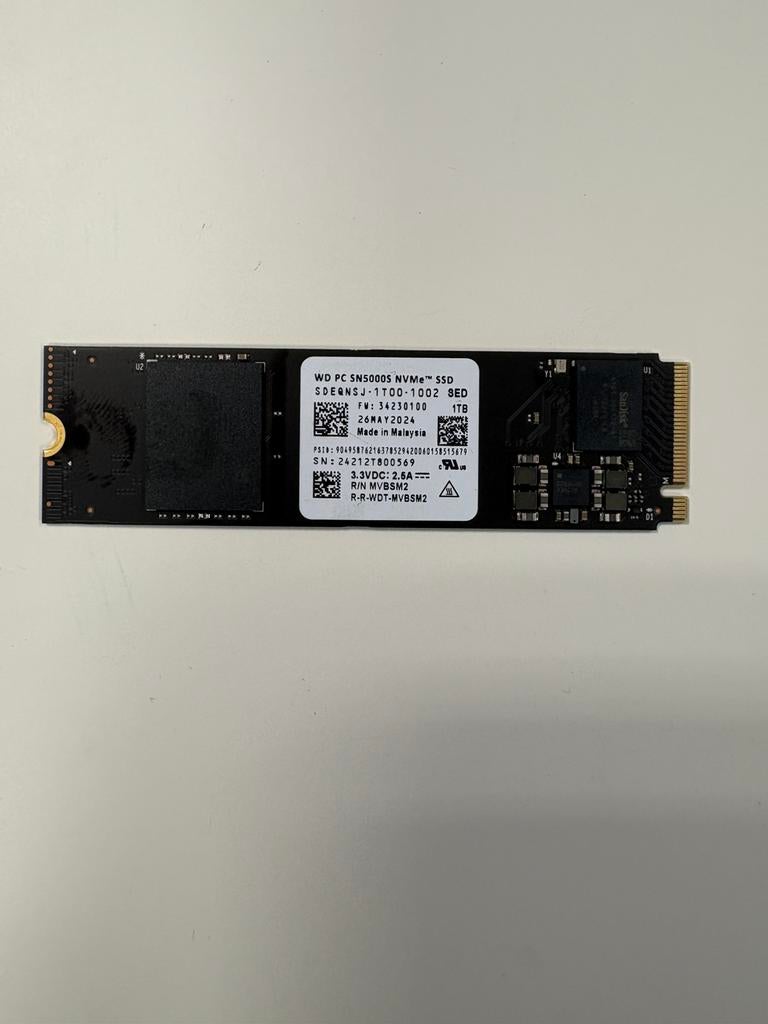 SSD M2 WD PC SN5000S 1TB Nieuw, Computers en Software, Harde schijven, Intern, Nieuw, Ophalen of Verzenden, Laptop