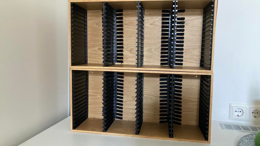 2 Opbergdozen  voor cd’s, Huis en Inrichting, Woonaccessoires | Cd- en Dvd-rekken, Ophalen of Verzenden, Zo goed als nieuw, Cd's