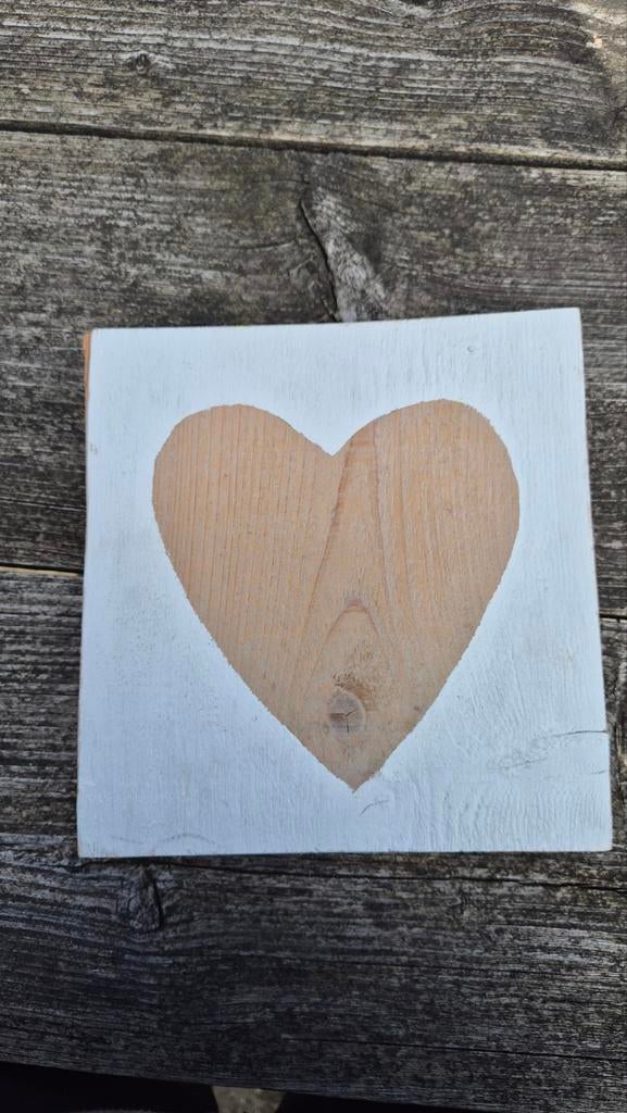 Houten hart van steigerhout - unieke decoratie, Hout, Gebruikt, Meerkleurig, Ophalen of Verzenden
