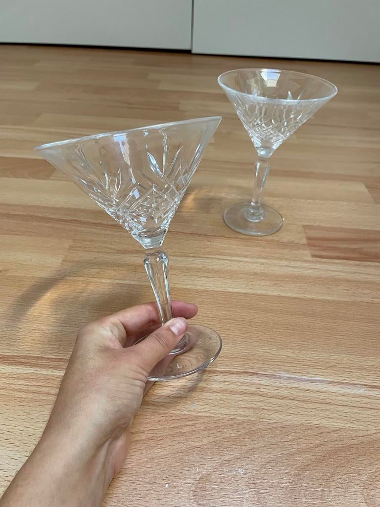 2 cocktailglazen/ ijscoupes, Verzamelen, Ophalen, Zo goed als nieuw, Overige typen