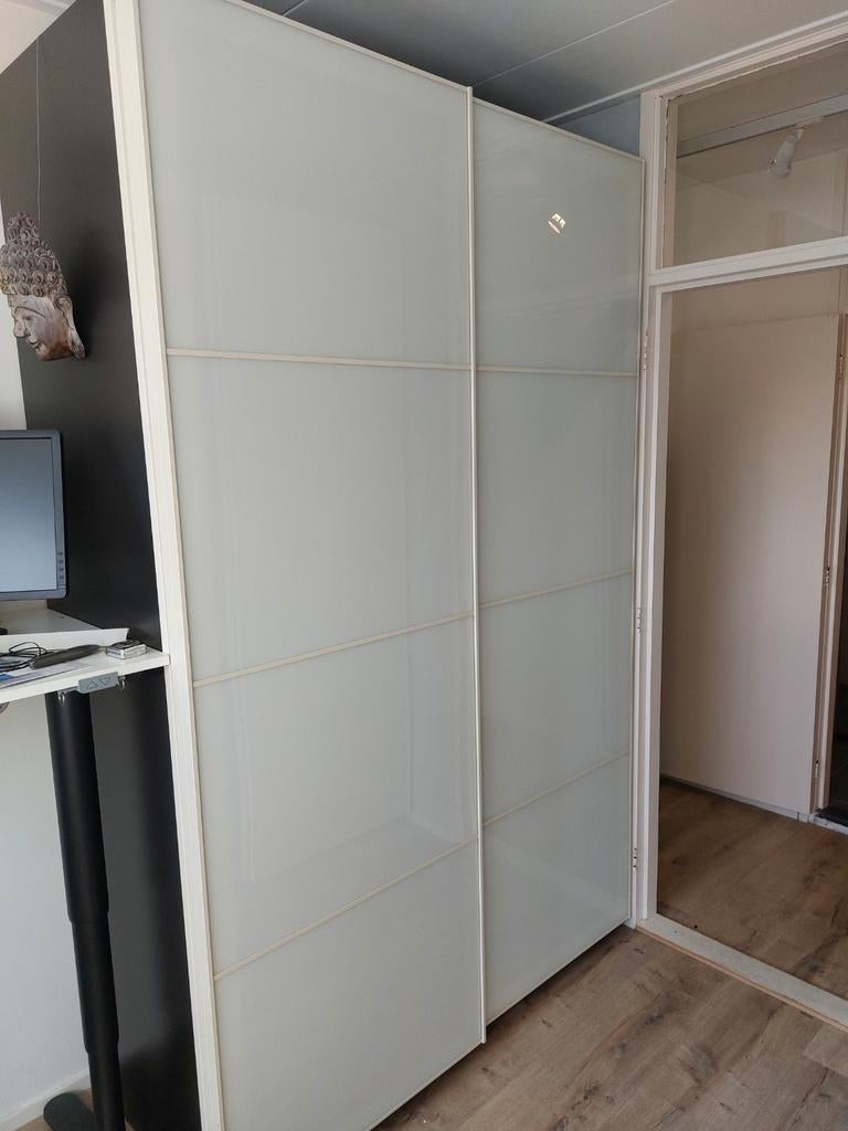 Set Ikea Pax schuifdeuren. 1,50 totaal breed, Ophalen, 100 tot 150 cm, 200 cm of meer, Glas