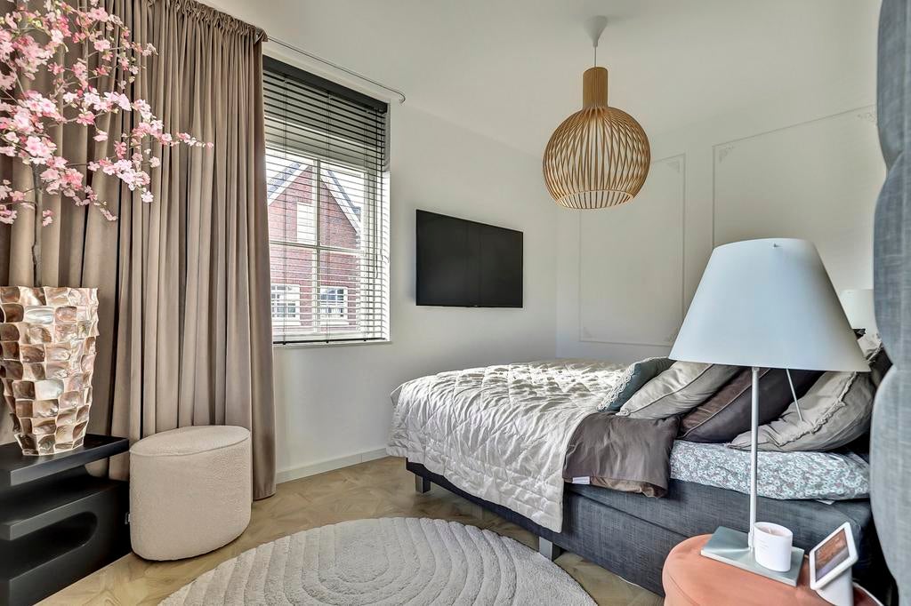 Design lamp Secto Octo 4240 origineel natural oak dia 54x68, Ophalen, Zo goed als nieuw, Hout, 50 tot 75 cm