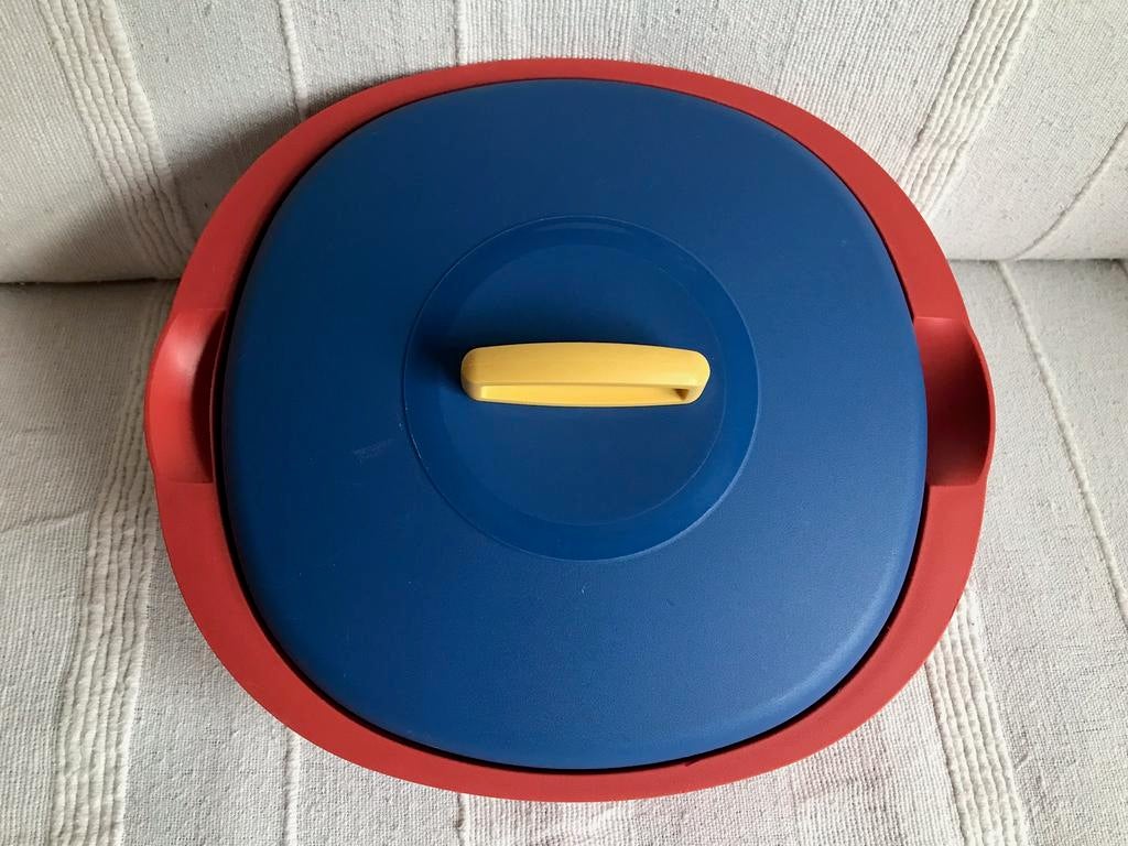 Serveer-, Salade-, zuur- of bowl-schaal Tupperware, Ophalen of Verzenden, Zo goed als nieuw, Blauw, Schaal