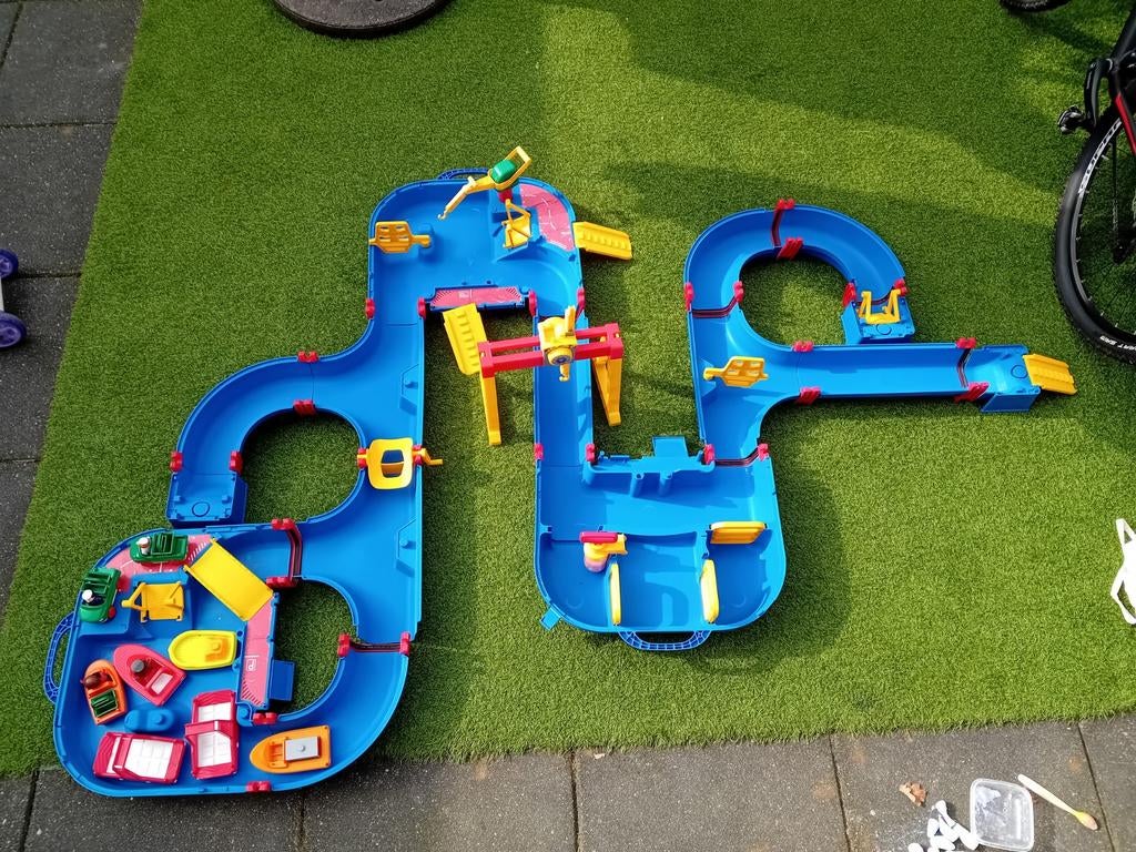 Aquaplay mega baan, extra set, hijskraan., Kinderen en Baby's, Speelgoed | Buiten | Los speelgoed, Ophalen of Verzenden, Zo goed als nieuw