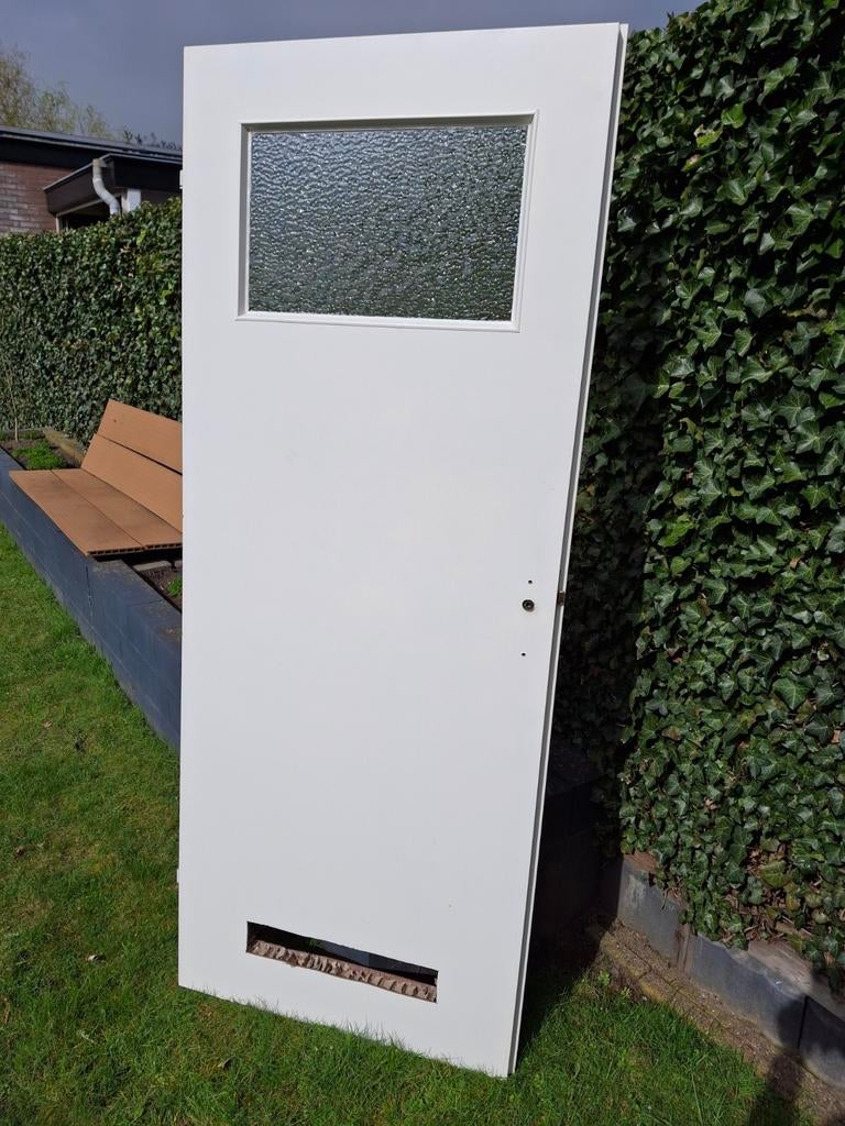 Opdek binnendeur 78x198 cm met luchtrooster en glas, Doe-het-zelf en Verbouw, Deuren en Horren, Ophalen, Gebruikt, Minder dan 80 cm