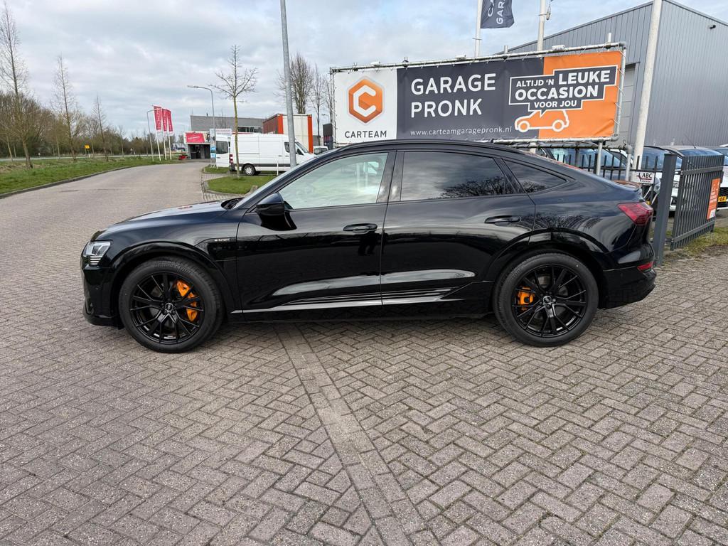 Audi e-tron Sportback 55 quattro 3x S-Line 95 kWh CARPLAY/AC, Zwart, 95 kWh, Zwart, Leder