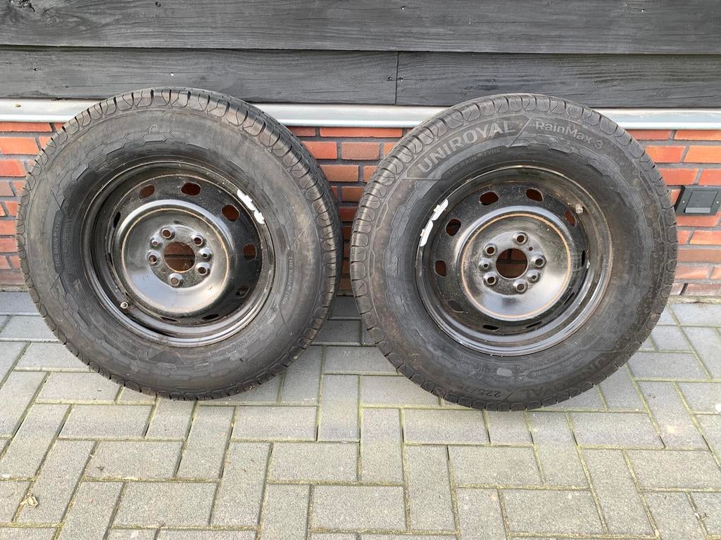 Fiat ducato 4x zwarte velgen met band, 16 inch, Banden en Velgen, Ophalen of Verzenden, Bestelwagen
