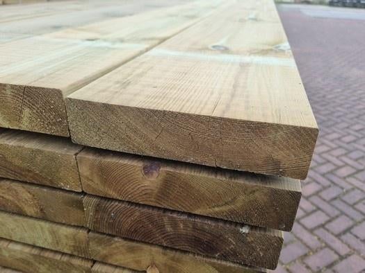 Balkhout geïmpregneerd 5.0x20.0 cm, Tuin en Terras, Palen, Balken en Planken, Ophalen, Nieuw, 250 cm of meer, Balken