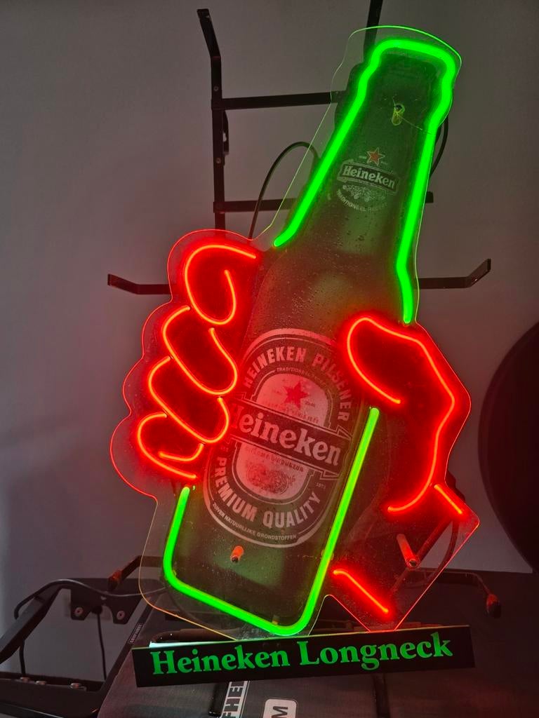Heineken neon lamp, Verzamelen, Ophalen, Gebruikt, Lichtbak of (neon) lamp