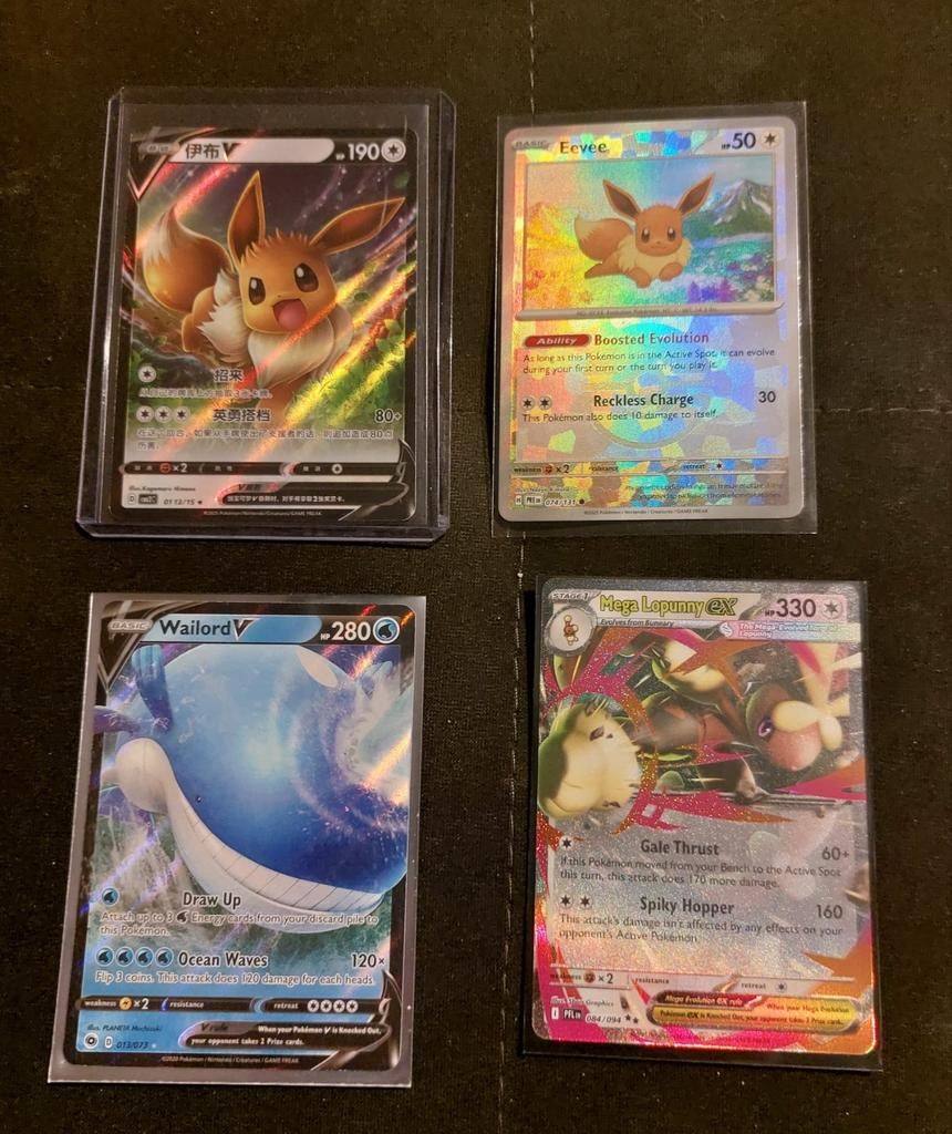 4x rare pokemonkaarten #2, Ophalen of Verzenden, Meerdere kaarten