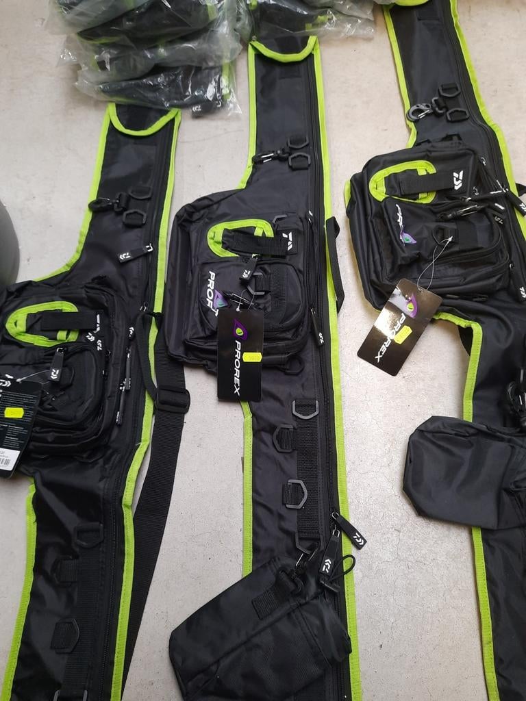 Partij van 16 Daiwa Prorex Foudralen Nieuw, Watersport en Boten, Hengelsport | Roofvissen, Duitsland, Nieuw, Ophalen of Verzenden