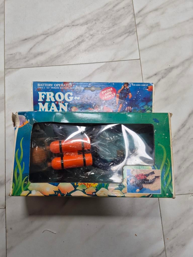 Vintage Frog Man Speelgoed - Batterij Aangedreven, Ophalen of Verzenden, Nieuw, Jongen of Meisje