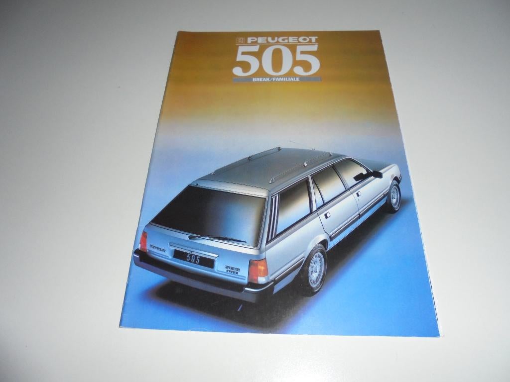 brochure Peugeot 505 Break/Familiale  1988, Ophalen of Verzenden, Nieuw, Peugeot