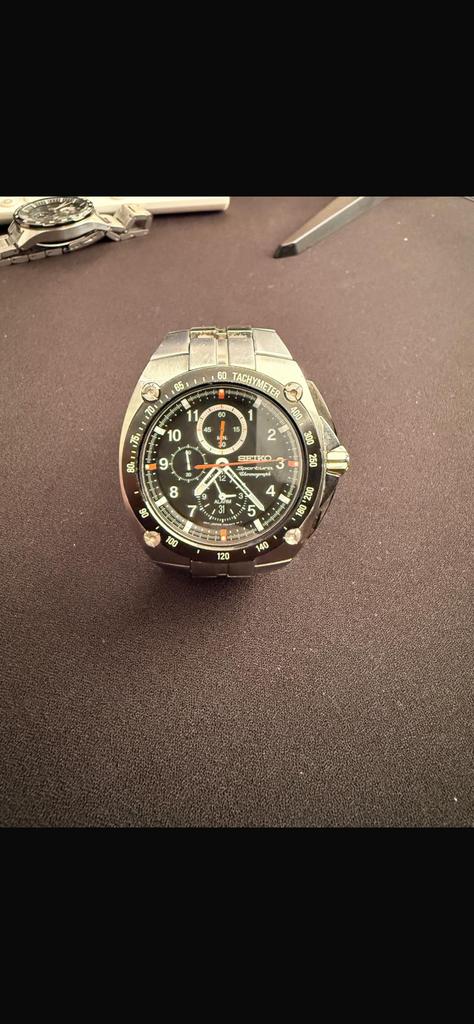 Seiko sportura chronograph, Staal, Polshorloge, Ophalen of Verzenden, Zo goed als nieuw