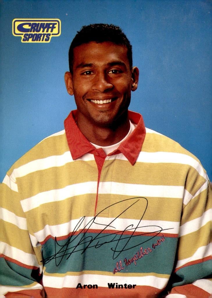AJAX Aron Winter Cruijff Sports reclamekaart, Verzenden, Zo goed als nieuw, Ajax, Spelerskaart