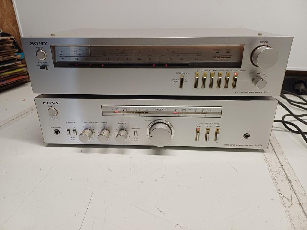 Sony TA-242 Versterker & ST-242L Tuner Jaren '80, Ophalen of Verzenden