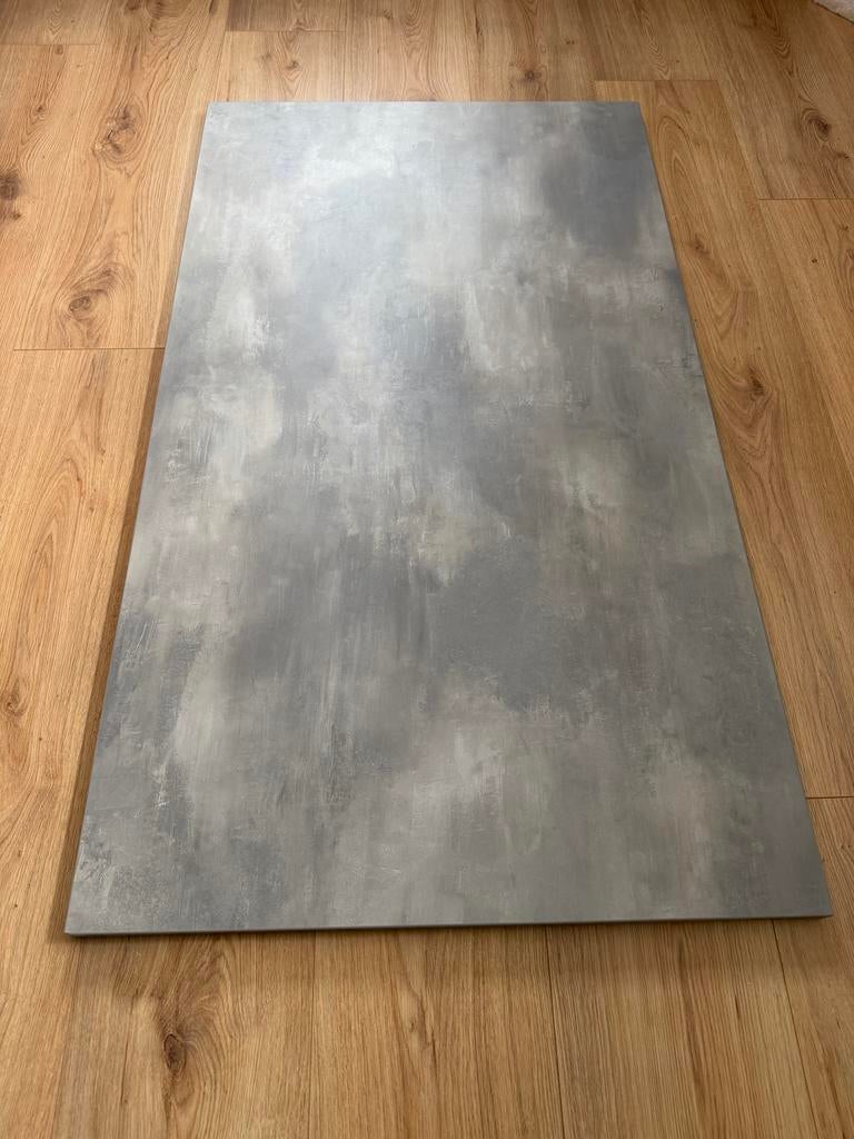 Bureau blad betonlook 140x80cm, Huis en Inrichting, Overige typen, Gebruikt, Spaanplaat of MDF, Ophalen of Verzenden