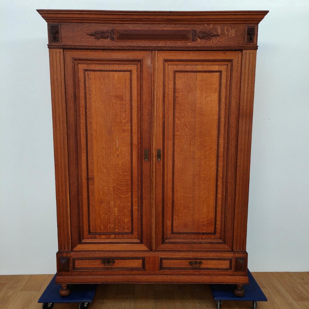 Vintage kledingkast garderobekast kleerkast demontabel 802, Met deur(en), Valkenswaard, Gebruikt, 100 tot 150 cm