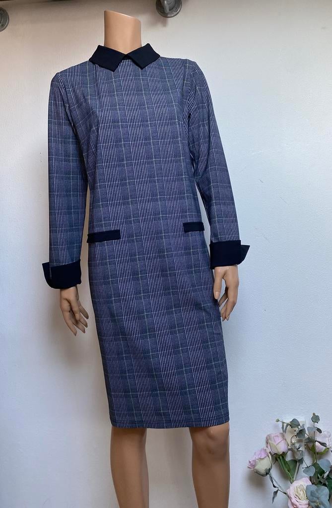 Studio Anneloes jurk travelstof geruit M nieuw, Ophalen of Verzenden, Nieuw, Zwart, Knielengte