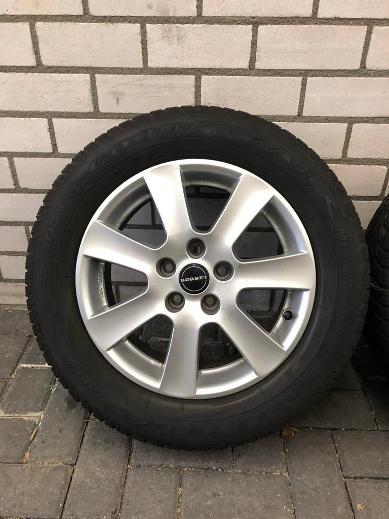 Lichtmetalen velgen met banden Ford 5x108, Ophalen, 16 inch, Banden en Velgen, Winterbanden