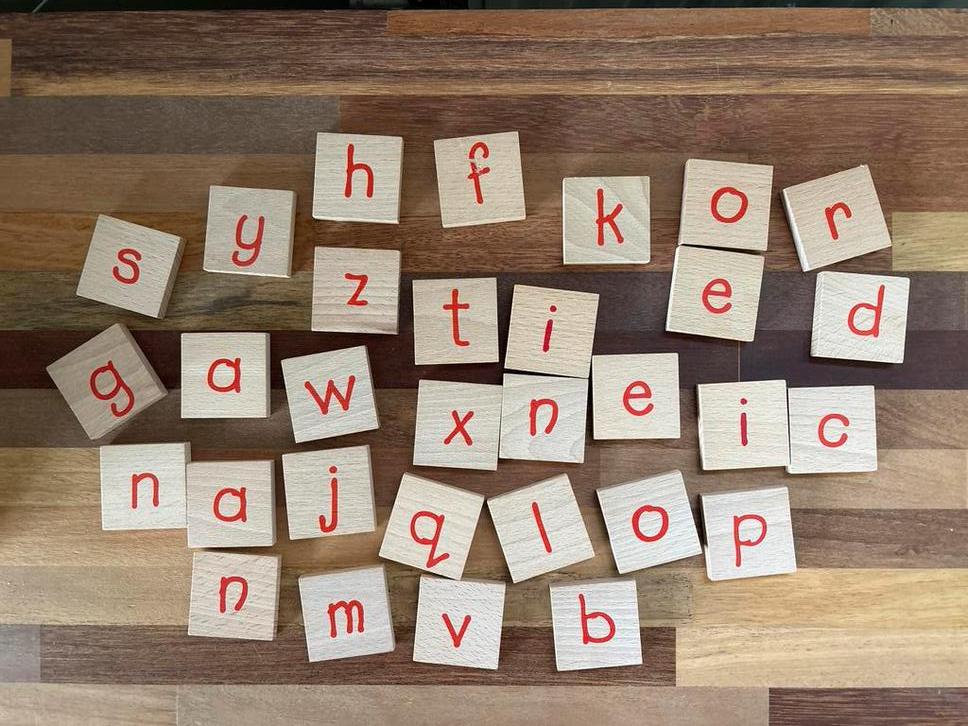 Houten letters Jan Bibejan - Woordjes maken, Ophalen of Verzenden, Gebruikt, Taal en Lezen