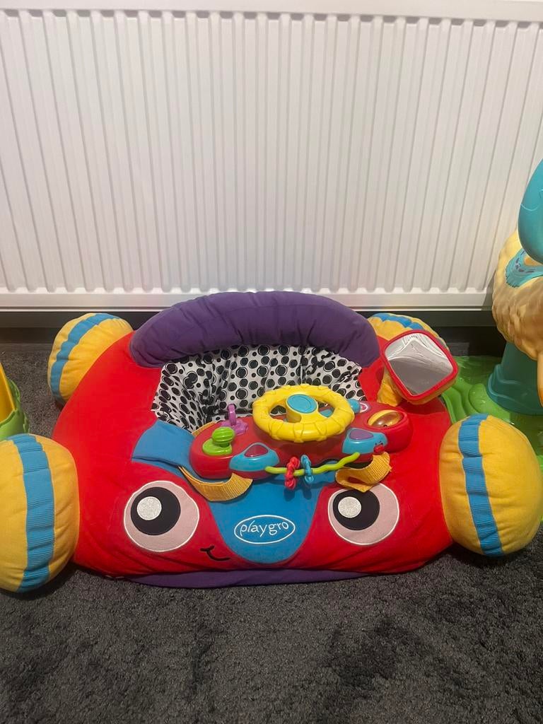 Playgro car / auto zitkussen speelgoed, Kinderen en Baby's, Speelgoed | Babyspeelgoed, Ophalen, Zo goed als nieuw, Auto