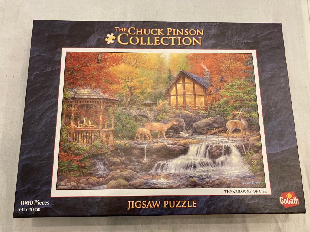 Goliath chuck pinson the colours of life puzzel 1000 st!, Ophalen of Verzenden, 500 t/m 1500 stukjes, Zo goed als nieuw, Legpuzzel