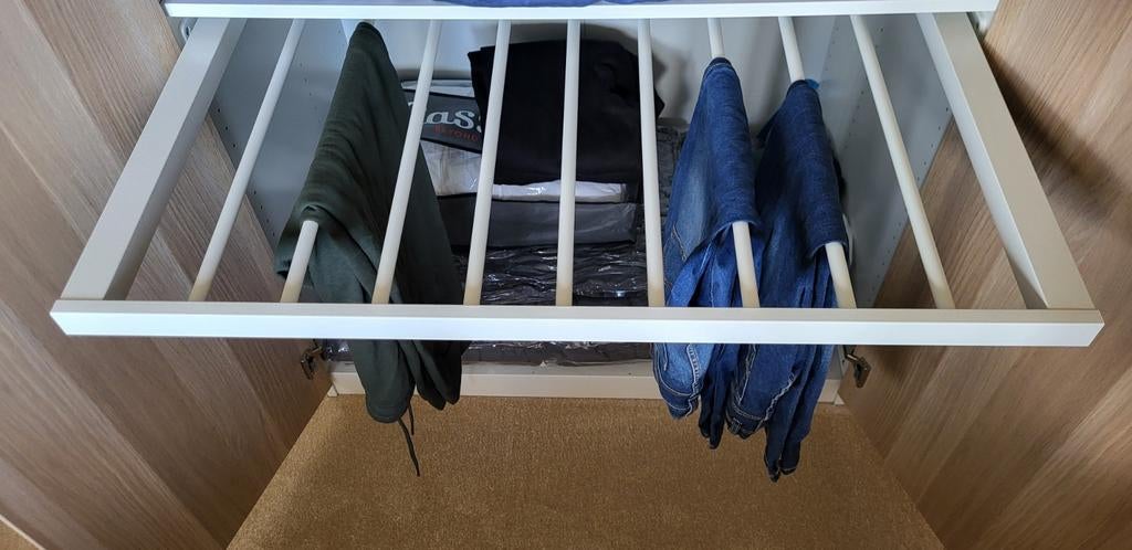 IKEA KOMPLEMENT broekhanger PAX 100x58 wit, Ophalen, Zo goed als nieuw, Minder dan 100 cm, Met hangruimte