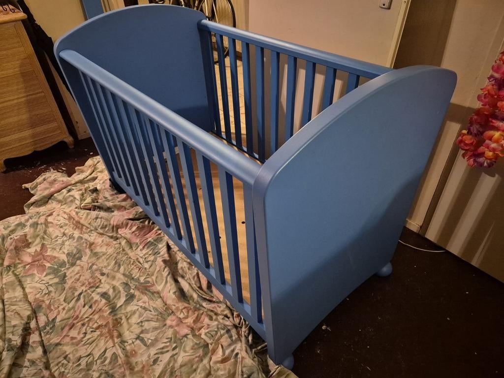 Kinderledikant van Ikea Blauw, Ophalen of Verzenden, Gebruikt, Minder dan 140 cm, 70 tot 85 cm