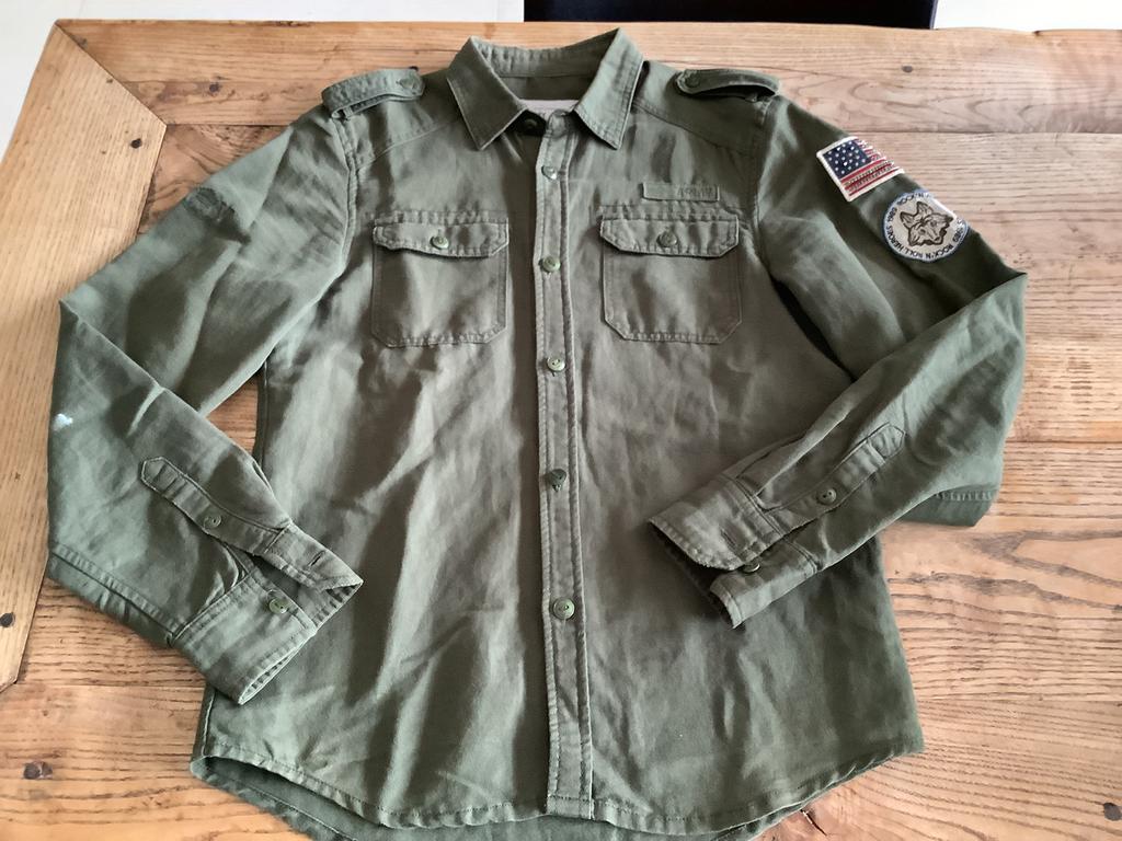 Overhemd Zadig en Voltaire donker groen maat M., Ophalen of Verzenden, Zo goed als nieuw, Groen, Halswijdte 39/40 (M)