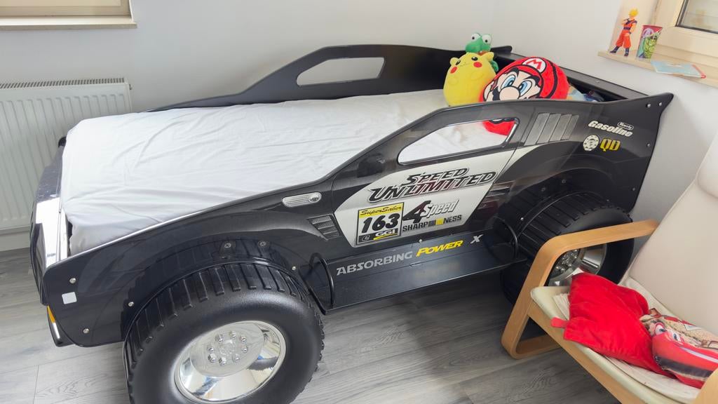Cool autobed voor kinderen (exclusief matras), Ophalen, 85 tot 100 cm, Gebruikt, Matras
