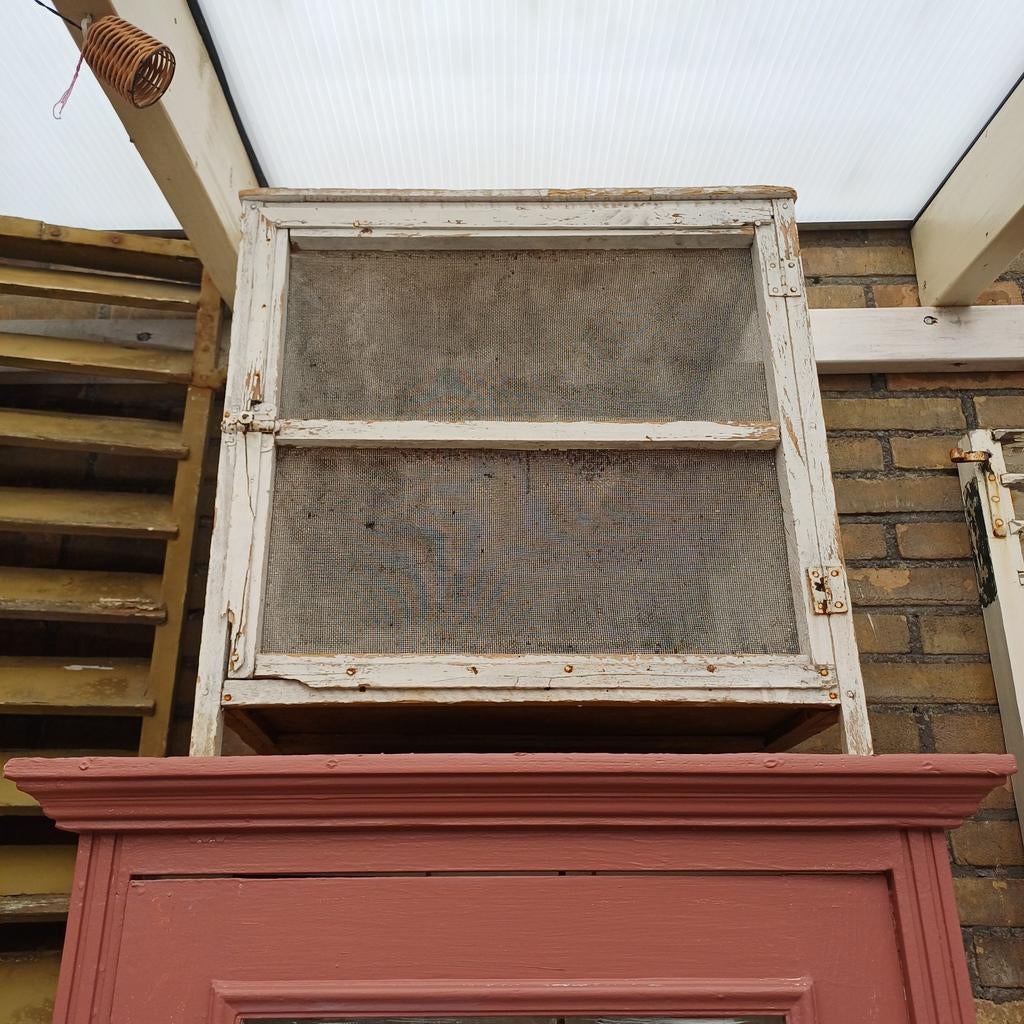 Mooie witte wit frans franse  brocante vliegenkast kast, Ophalen