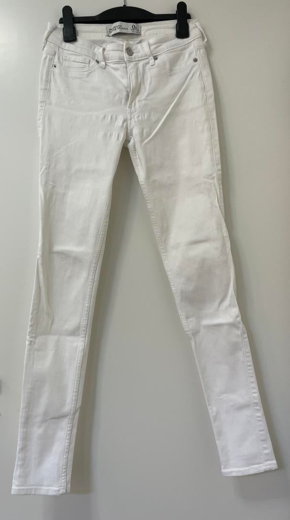 Abercrombie & Fitch witte skinny spijkerbroek XXS W25L31, Ophalen of Verzenden, Gedragen, Wit, W27 (confectie 34) of kleiner