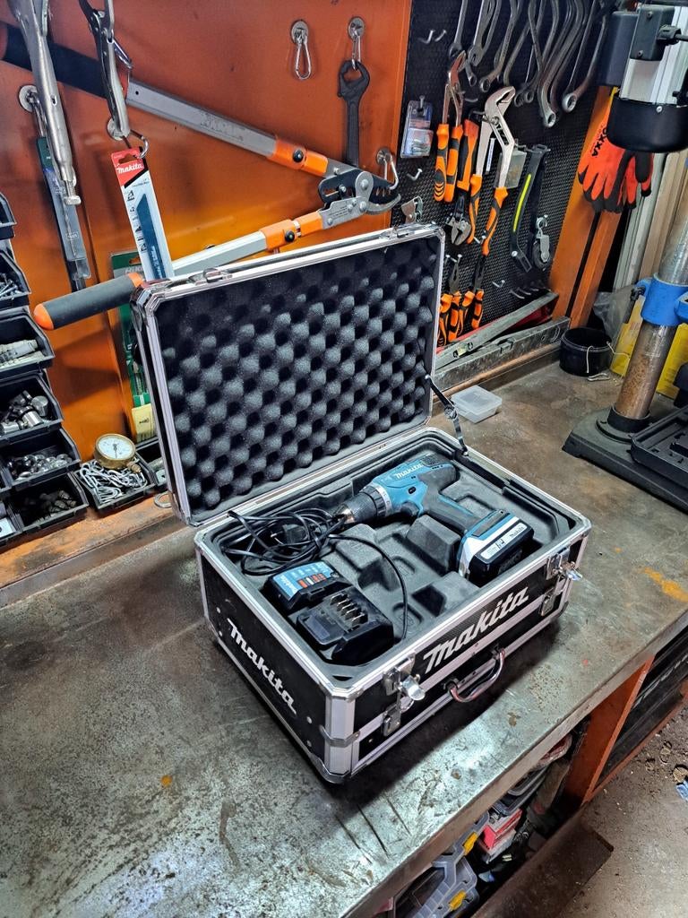Makita accu boormachine gereedschap kist, Ophalen of Verzenden, Boormachine