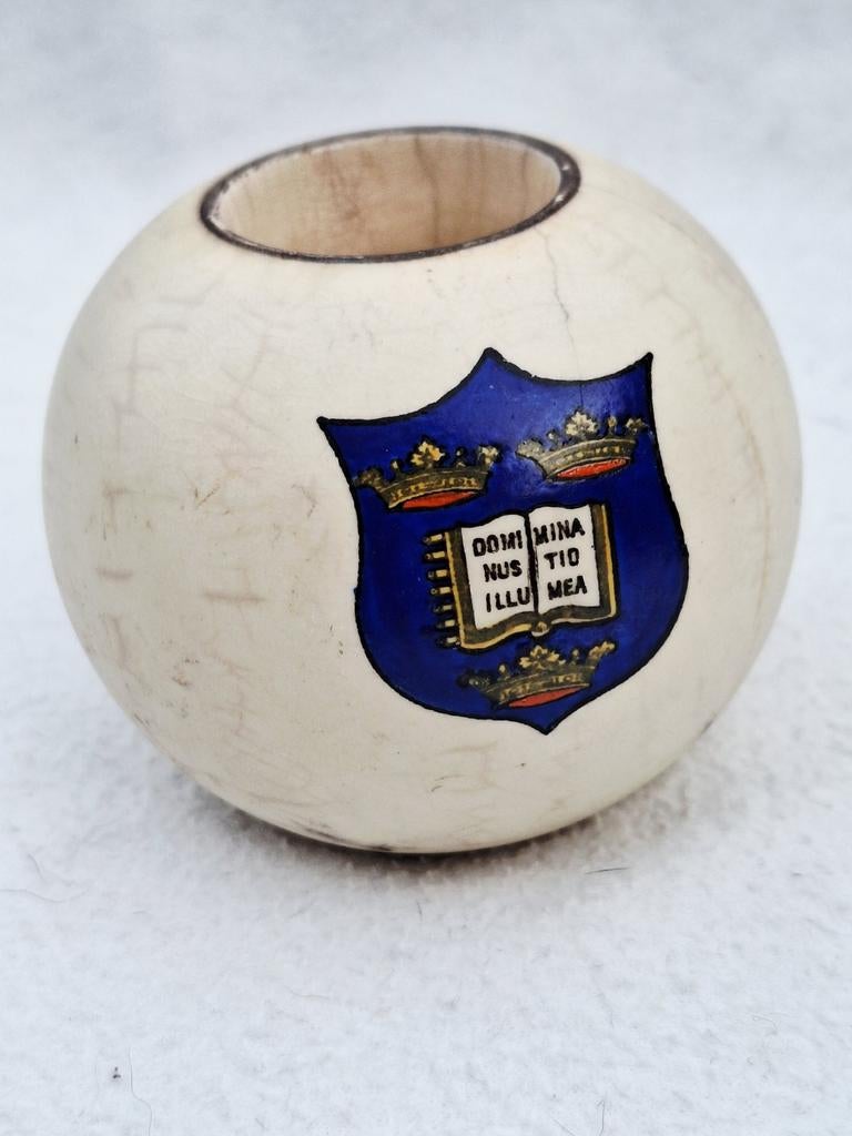 Vintage Kaarsenhouder met Oxford University Wapen, Ophalen of Verzenden
