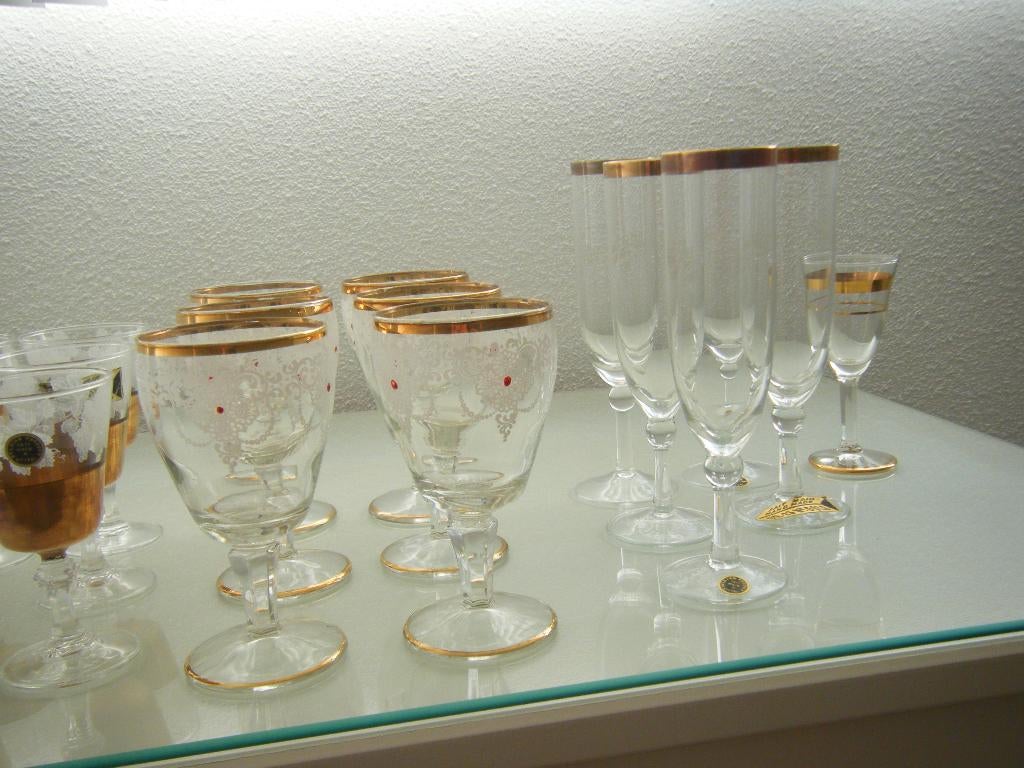 oude glazen, Ophalen