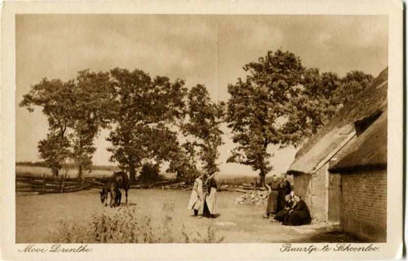 AA EN HUNZE GROLLOO AMEN SCHOONLOO Partij van 10 kaarten., Verzamelen, Ansichtkaarten | Nederland, Verzenden, 1940 tot 1960, Drenthe