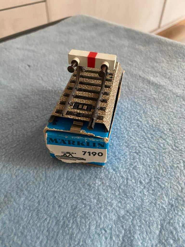 Marklin stootblok 7190 - met/zonder OVP, Hobby en Vrije tijd, Wisselstroom, Gebruikt, Rails, Ophalen of Verzenden