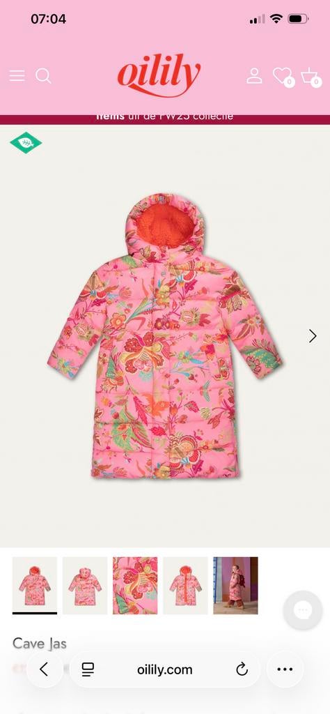 NIEUW OILILY roze winterjas jas 122 💖💖💖, Ophalen of Verzenden, Nieuw, Meisje, Jas