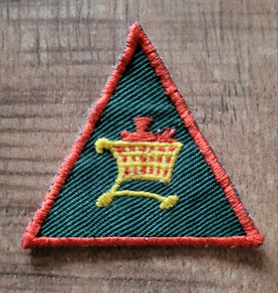 Scouting Insigne Badge Winkelen jaren 90-10, Ophalen of Verzenden, Gebruikt, Embleem, Speld of Insigne