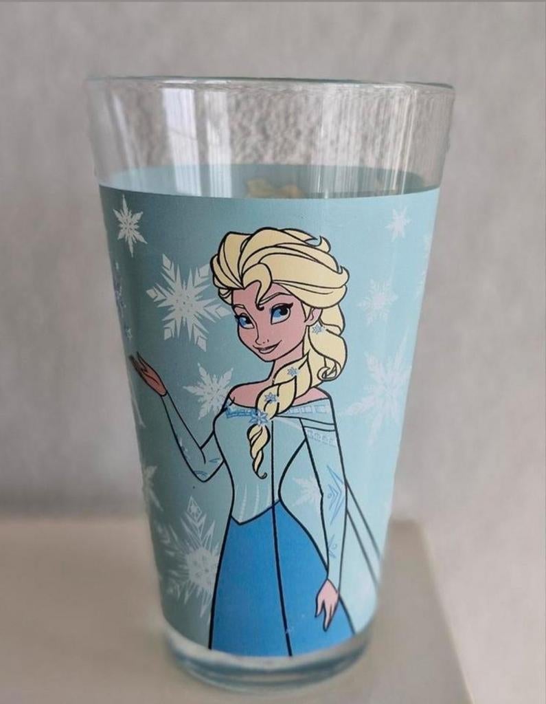 Frozen Glas, Verzamelen, Glas en Borrelglaasjes, Zo goed als nieuw, Frisdrankglas, Ophalen of Verzenden