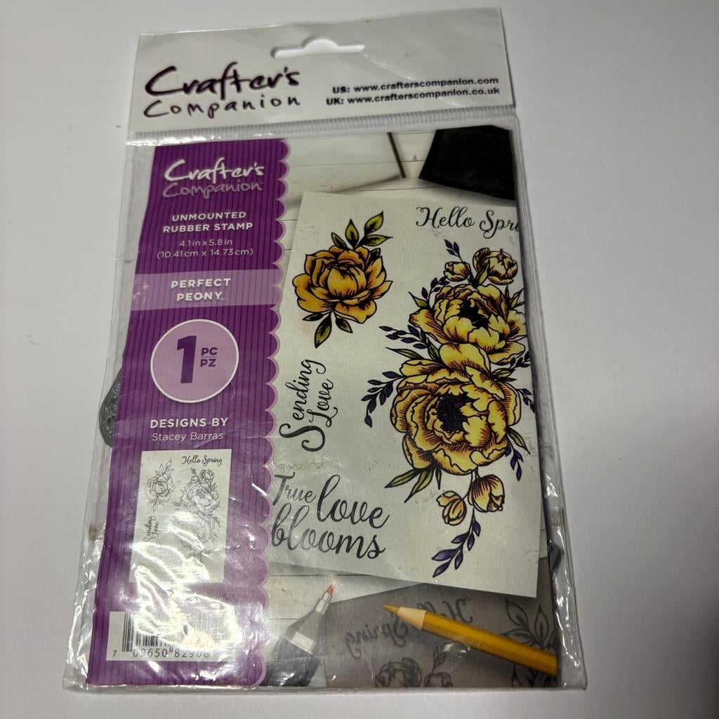 Stempel crafters companion 10 bloemen, Ophalen of Verzenden, Zo goed als nieuw