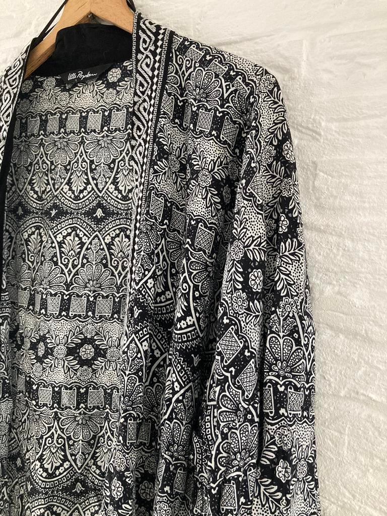 Boho Kimono - Ulla Popken gipsy boho romy anna print, Maat 38/40 (M), Zwart, Ulla Popken, Ophalen of Verzenden