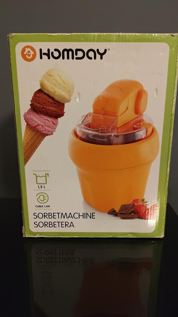 Homday Ijsmachine - Maak je eigen ijs!, Witgoed en Apparatuur, IJsmachines, Ophalen of Verzenden, Gebruikt, Koelelement
