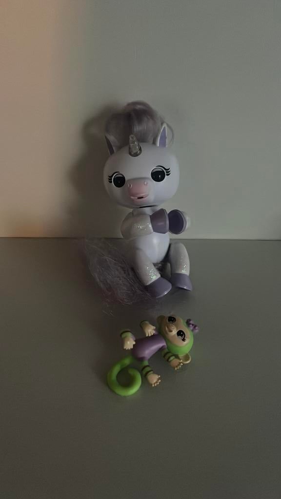 Fingerlings eenhoorn met geluid en aapje, Ophalen of Verzenden, Zo goed als nieuw, Overige typen