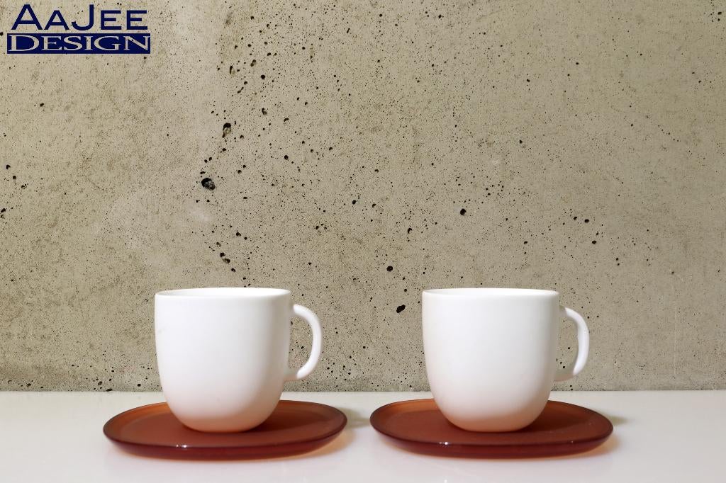 2 Nespresso Kop en Schotel – Federica Biasi  – Setje, Ophalen of Verzenden, Overige stijlen, Kop(pen) en/of Schotel(s), Glas