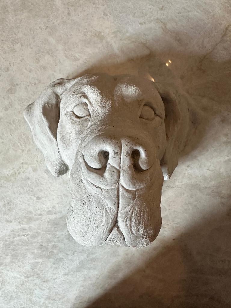 Duitse doggen kop - betonnen beeld, Tuin en Terras, Ophalen of Verzenden, Zo goed als nieuw, Beton, Overige typen