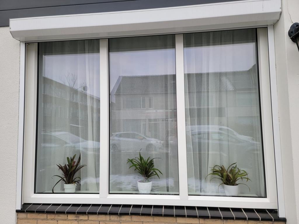 Raamkozijn met glas B2665xH1980mm, Doe-het-zelf en Verbouw, Rolluiken, Ophalen, Gebruikt, 150 tot 200 cm, Wit